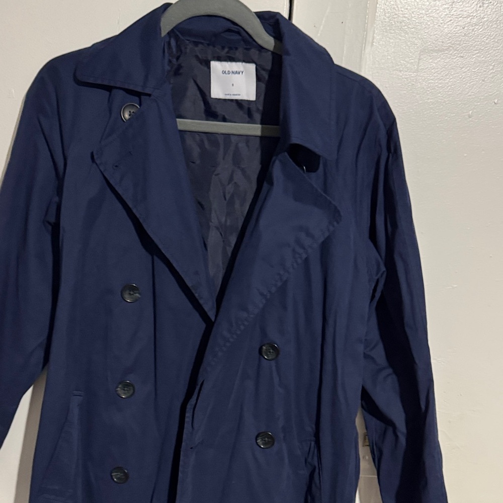 Old Navy Dark Blue Double-Breasted Coat